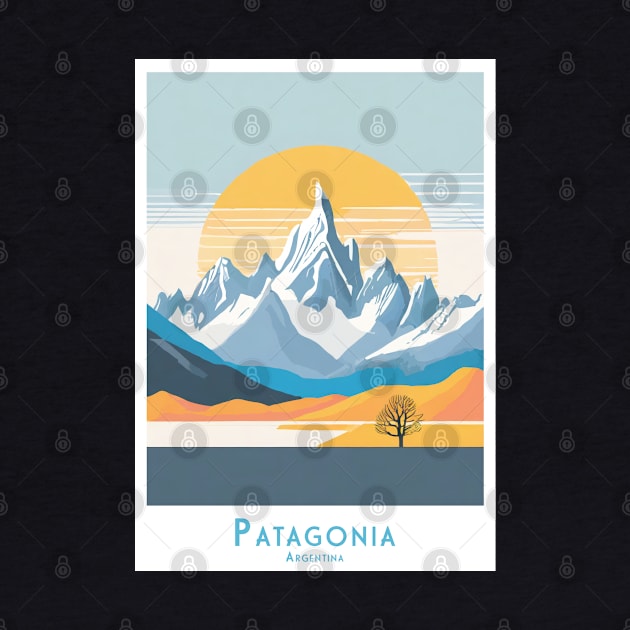 Vintage Minimal Serene Patagonia Sunrise by POD24